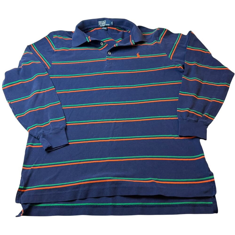 Polo Ralph Lauren Striped Rugby Polo Shirt Size M